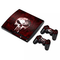 Ingin memperlihatkan tampilan konsol Playstation  Skin Sticker Cover Decal for PS3 PlayStation 3 Slim with 2 Controllers