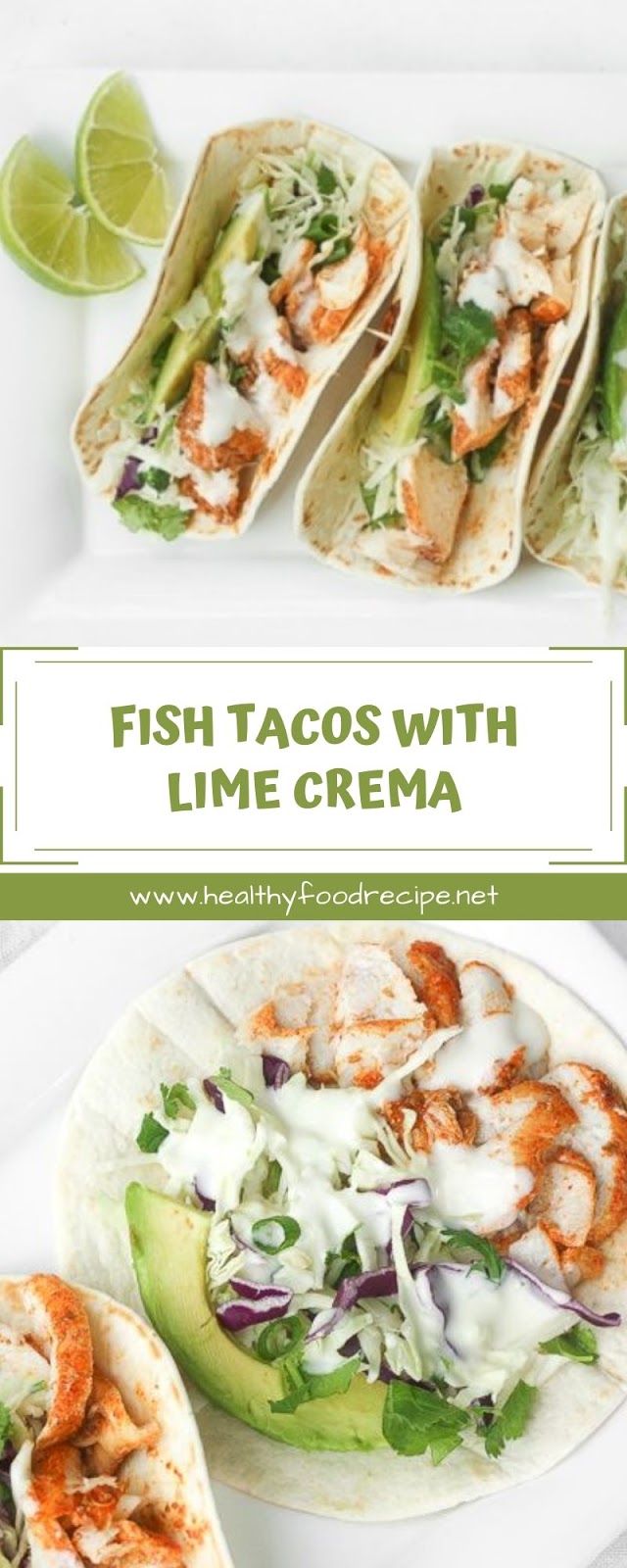 FISH TACOS WITH LIME CREMA