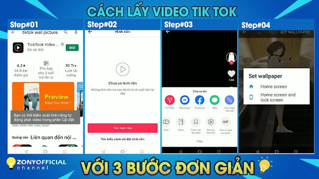 CÁCH LẤY VIDEO TIK TOK LÀM HÌNH NỀN ĐIỆN THOẠI VỚI 3 BƯỚC