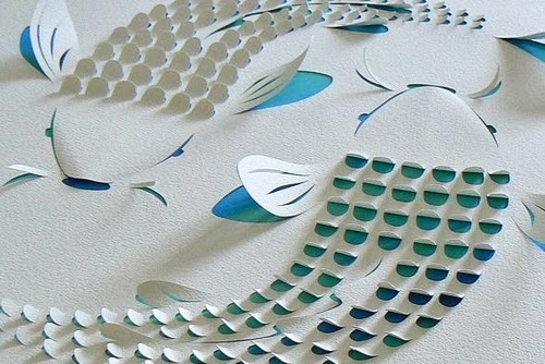 02-Two-Koi-Carp-Blue-Detail-Hand-Cut-Paper-Work-Australian-Lisa-Rodden-www-designstack-co