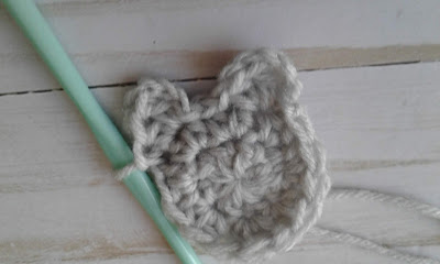 second elephant leg crochet applique