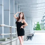 Beautiful Model Lee Ji Min in Black Dress Foto 12