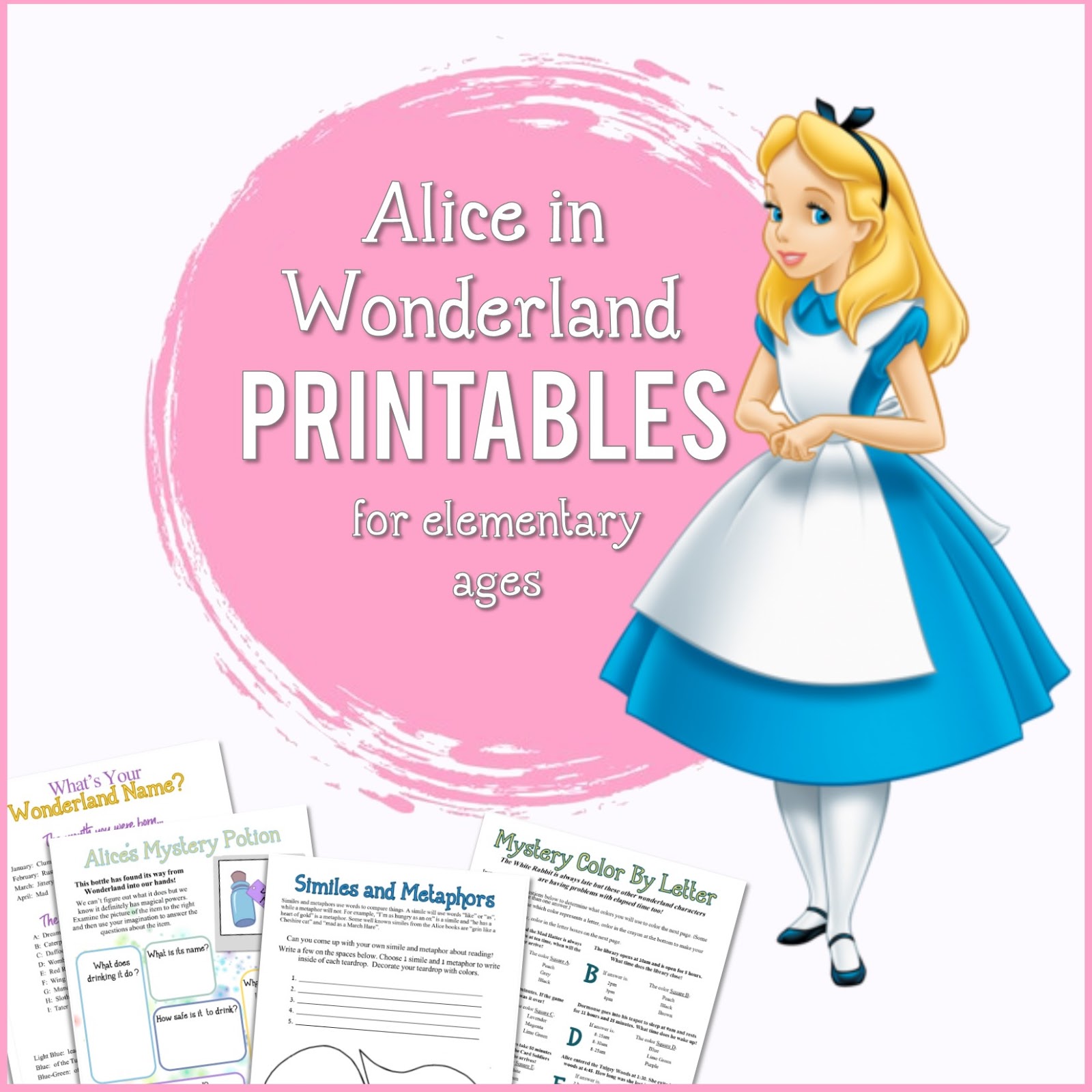 Alice Wonderland Free Printables Alice Wonderland Free Printables