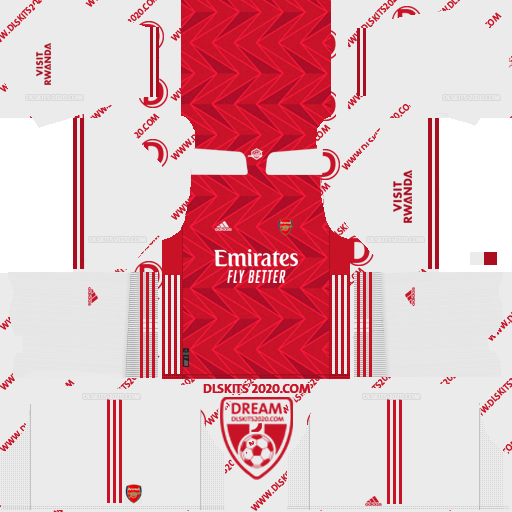 Arsenal F.C. Kits 2020-2021 Nike For Dream League Soccer 2019 (Home)
