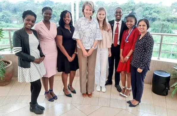 Queen Mathilde and Crown Princess Elisabeth met with Kenyan visual artist Cynthia Nyongesa and Maasai community