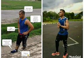 Gambar sebelum dan selepas fitness journey