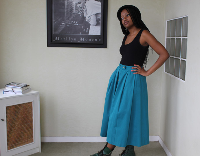 Kotini Aqua Blue skirt R110 SOLD