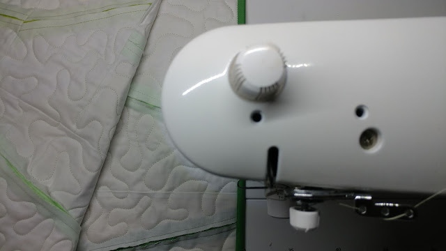 Machine sewing binding