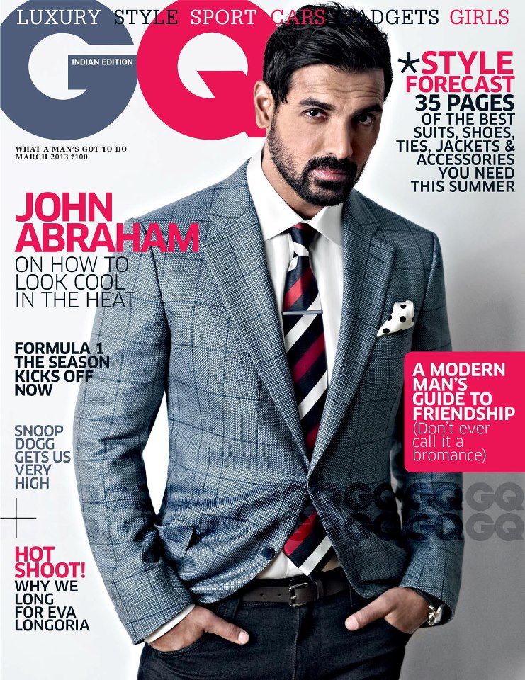 Celeb Bolly: John Abraham on the cover page of GQ_India