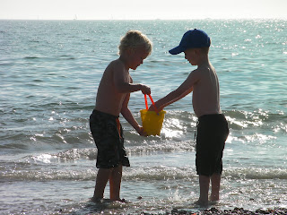 bucket and spade on the beach