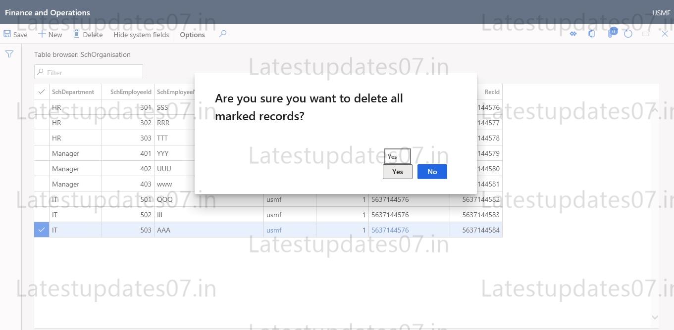 Create delete actions in D365FO Explained