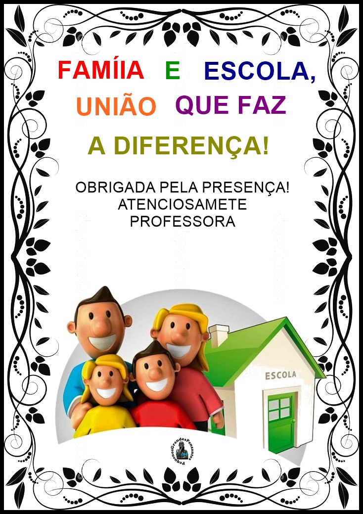 Mensagem para reunião de pais na Educação Infantil