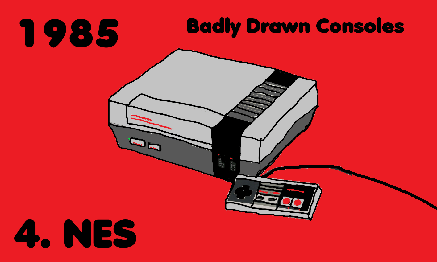 🎨🎮 Badly Drawn Video Games Consoles 4. Nintendo Entertainment System