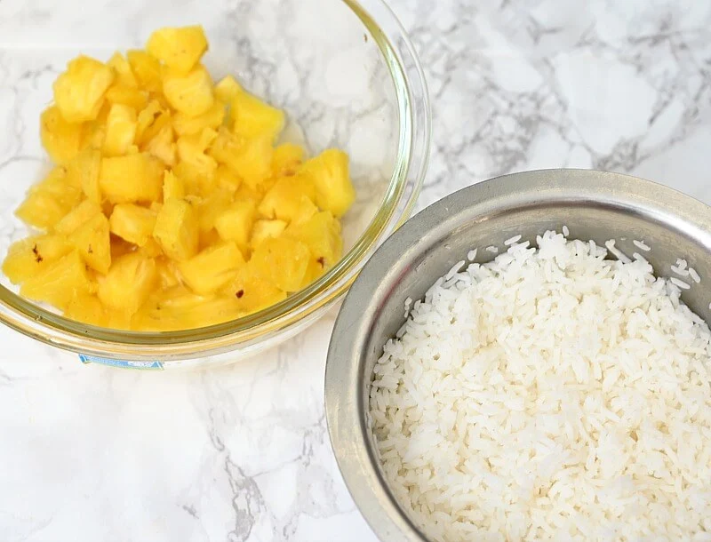 ingredients for pineapple fried rice recipe