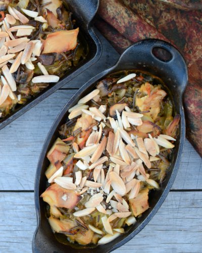 Turkey Wild Rice Casserole ♥ KitchenParade.com, my long-time go-to wild rice casserole, perfect with after-Thanksgiving leftover turkey.