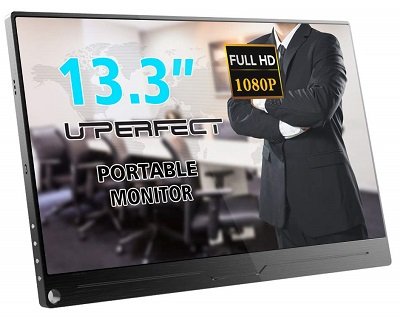 UPERFECT 휴대용 모니터 13.3인치 IPS 모니터 화면 디스플레이(HDMI 포함)
