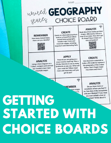 How to Get Started With Choice Boards in Your Elementary Classroom