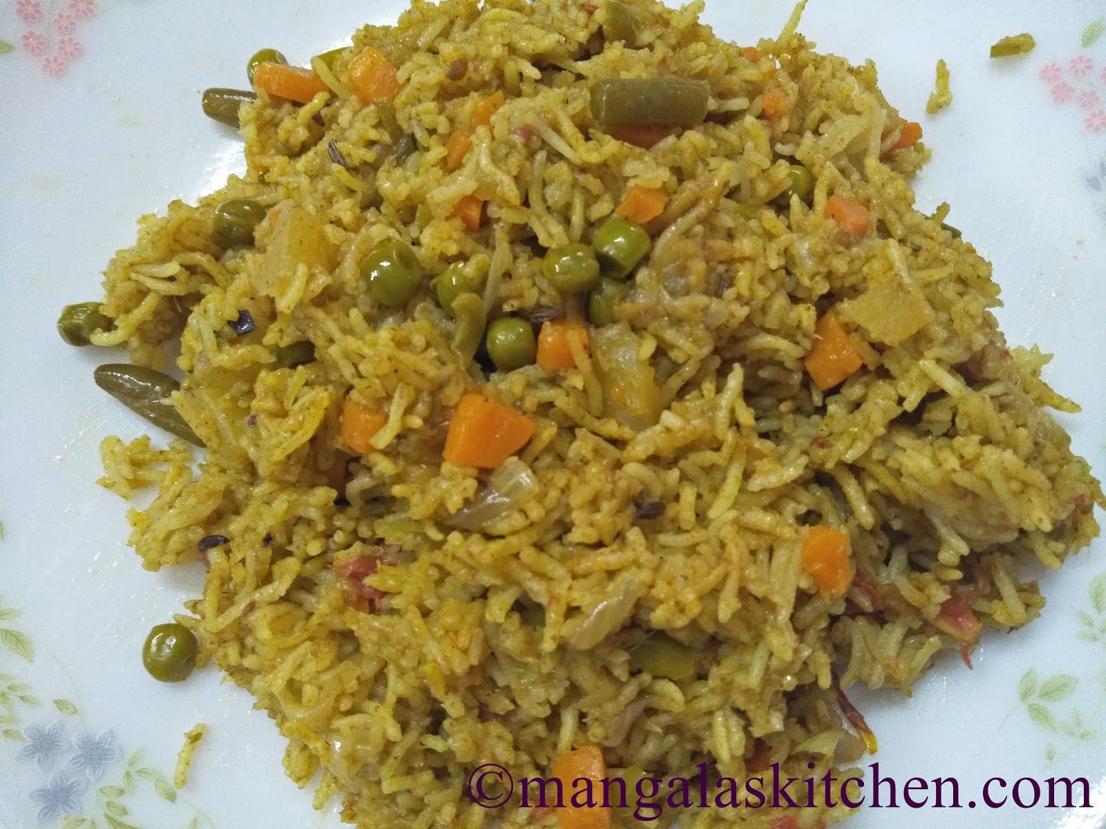 Pudina Vegetable Pulao Mint Coriander leaves Pulao Pudina Rice