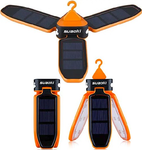 Suaoki Lanterns Foldable Solar LED Lamp for Outdoor Activities - Rechargeable Camping Lights