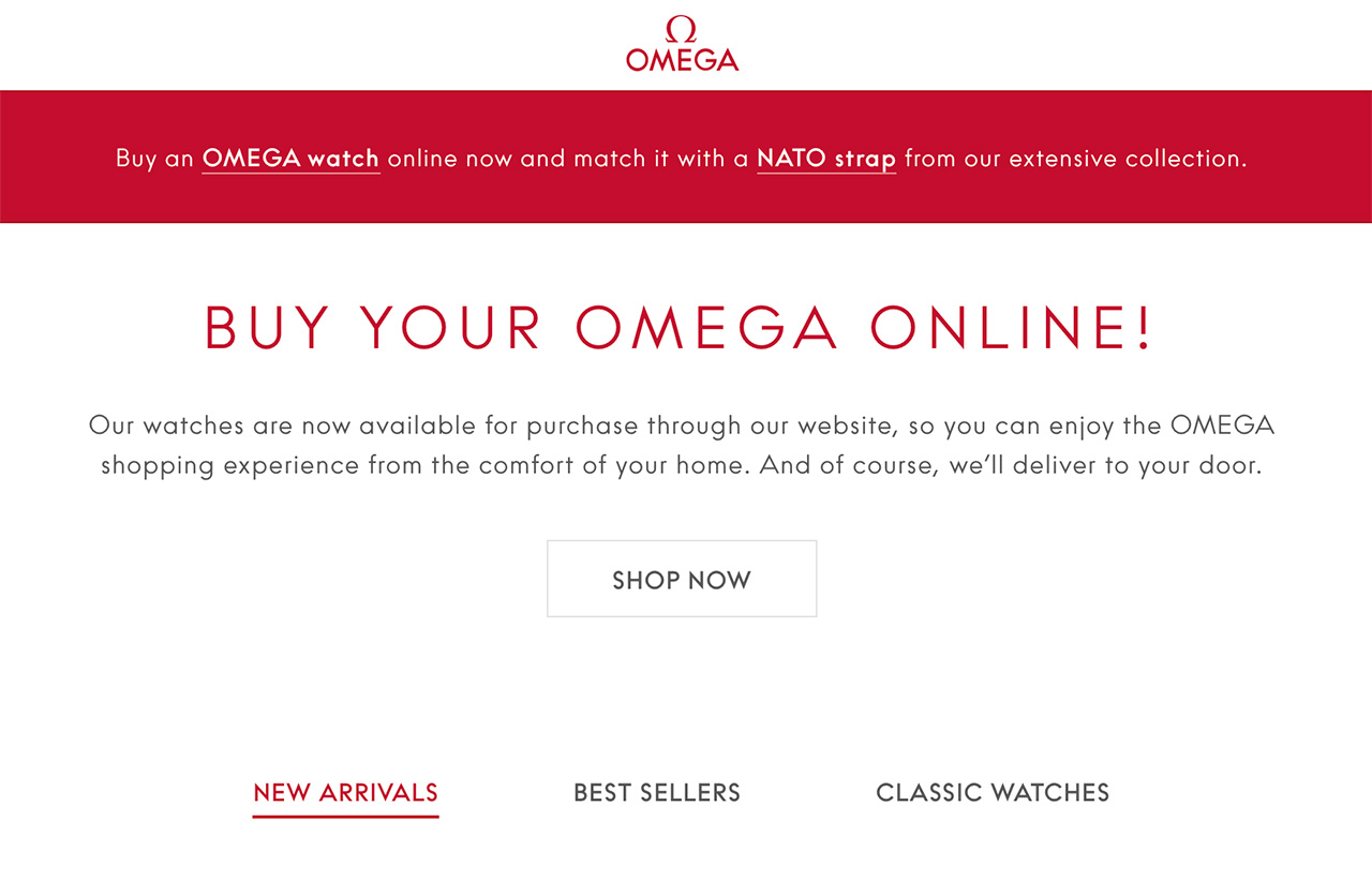 omega online shopping