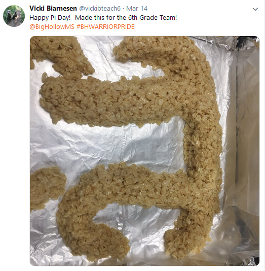 Pi Day Rice Krispie Treats