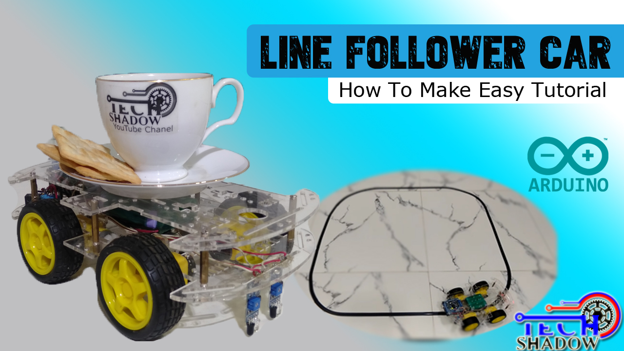 TECH SHADOW: Line Following Robot Car Tutorial Arduino | How To Make ...