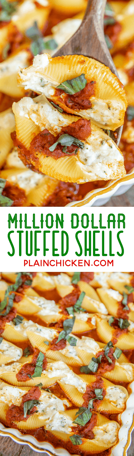 Million Dollar Stuffed Shells Plain Chicken