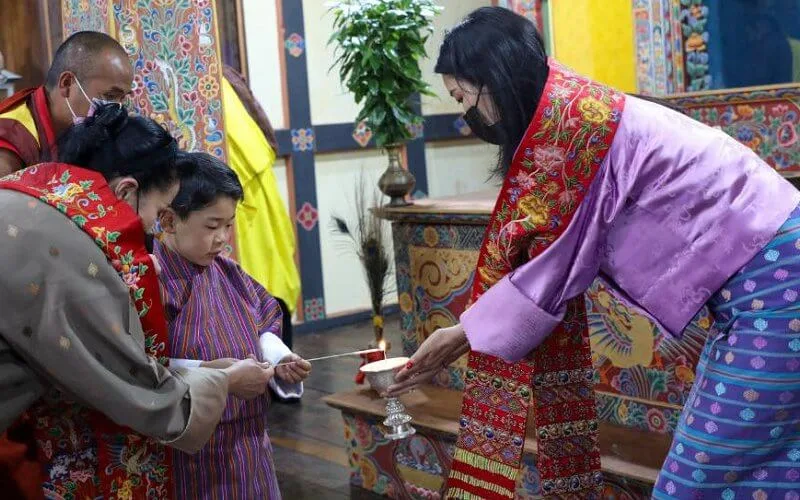 King Jigme Khesar Namgyel Wangchuck, Queen Jetsun Pema, Prince Jigme Namgyel and Prince Ugyen