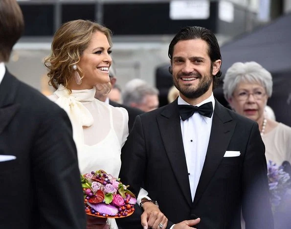 King Carl Gustaf, Queen Silvia, Crown Princess Victoria, Prince Daniel, Princess Madeleine, Prince Carl Philip and Princess Christina, Mrs. Magnuson