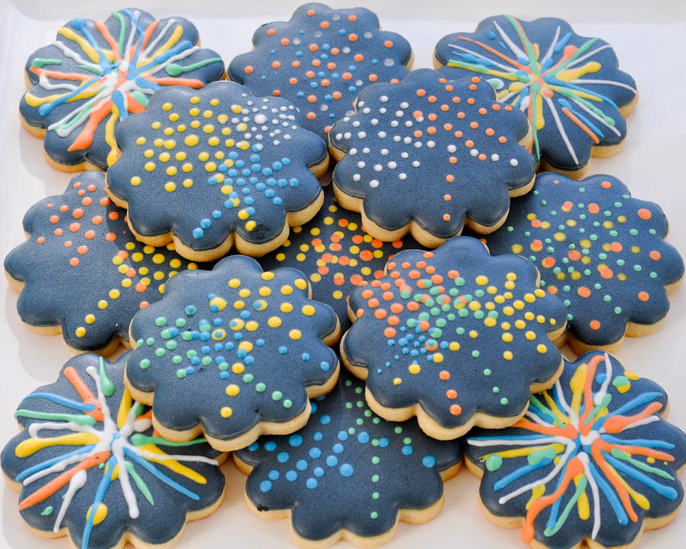 Beki Cook's Cake Blog Fireworks Cookies (If you squint)