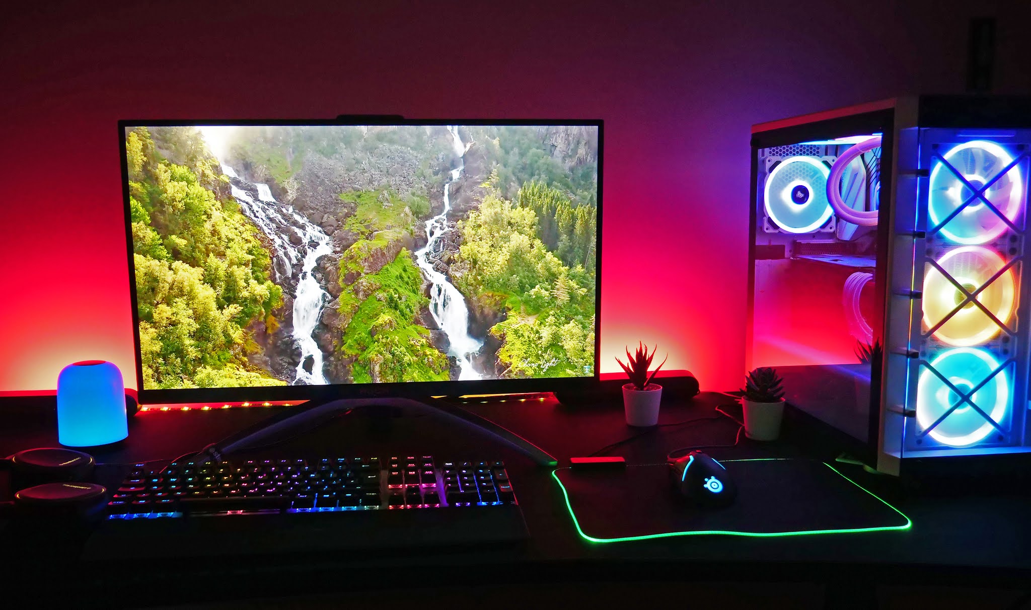 how we built the ultimate neon rgb gaming/vlogging setup
