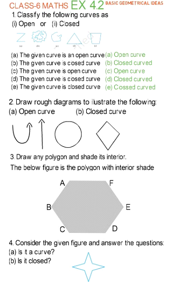 Class 6 maths NCERT solutions Chapter 4 Basic Geometrical Ideas Exercise 4.2