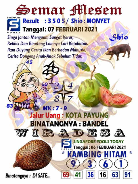 Syair Singapura Minggu 7 Februari 2021 Royal Syair Syair Singapura Minggu 7 Februari 2021 Royal Syair