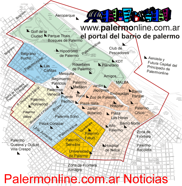 Mapa del Barrio de Palermo.