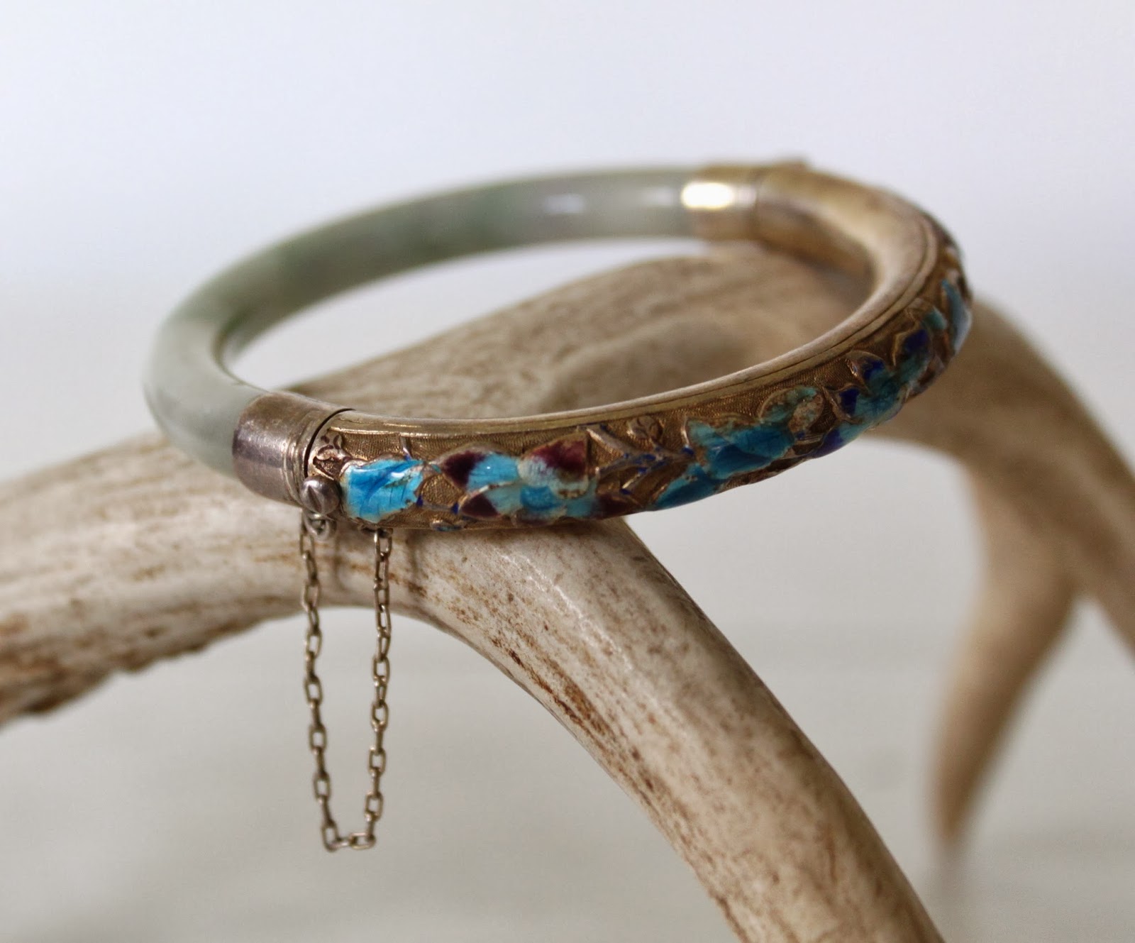 jade and silver bangle