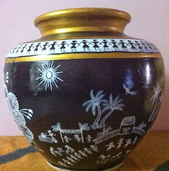 painting warli pot another creative