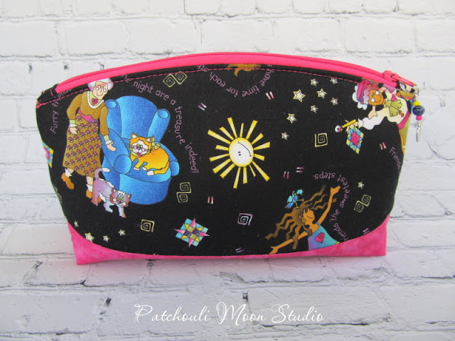 Patchouli Moon Studio~ Clematis Pouch with Boxed Corners in Two Sizes