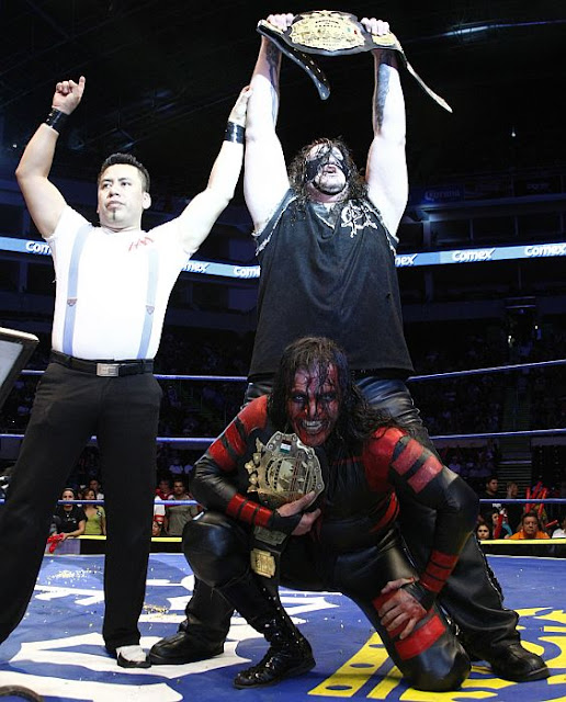 Abyss and Chessman as the AAA World Tag Team Champions in Mexico