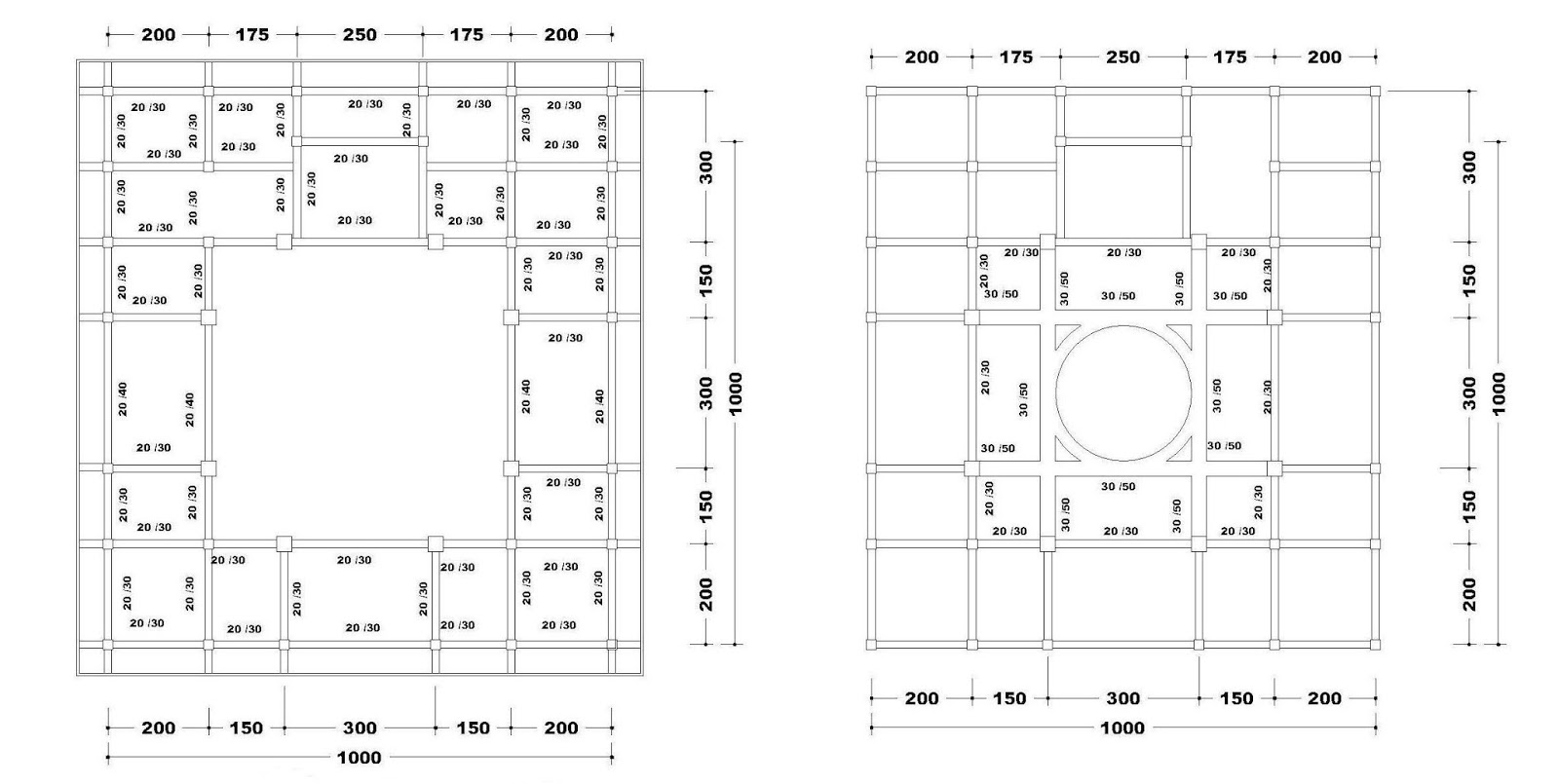  Masjid  ukuran 10 x 10 m dengan konstruksi atap  beton 