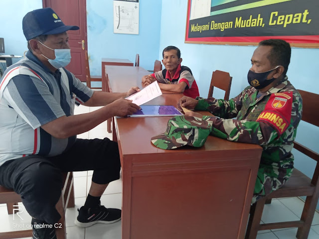 Tingkatkan Kerja Sama Yang Baik, Babinsa Komsos Dengan Perangkat Desa Purworejo