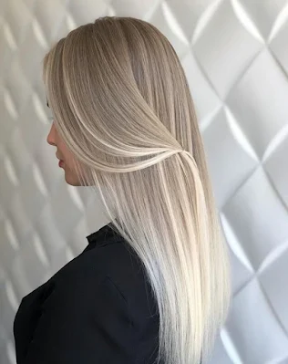 White Gold Ombre Highlights