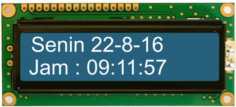 membuat jam lcd 16x2 dengan bascom rtc