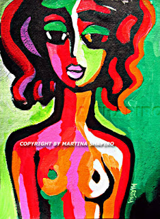 abstract nude original painting by artist Martina Shapiro