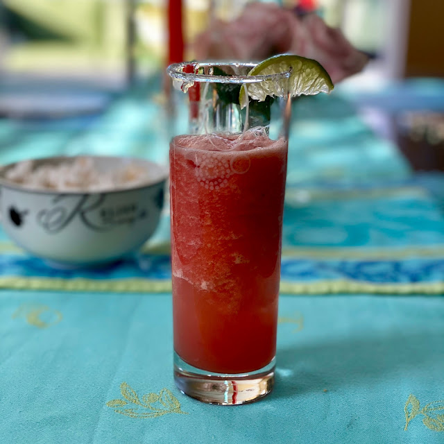 Celebratory Watermelon Margaritas Served Up in a Livliga Beverage Glass!
