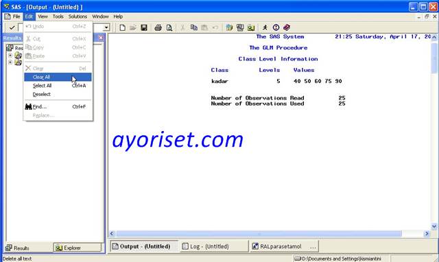 Output SAS