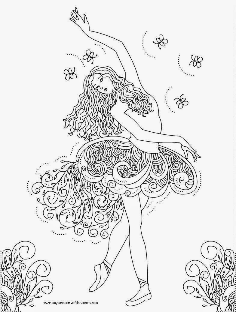 12 Barbie Dancing Coloring Pages