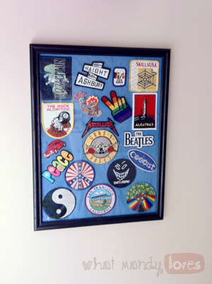 Lovely Tip #2: Display Your Old Patches via www.whatmandyloves.com
