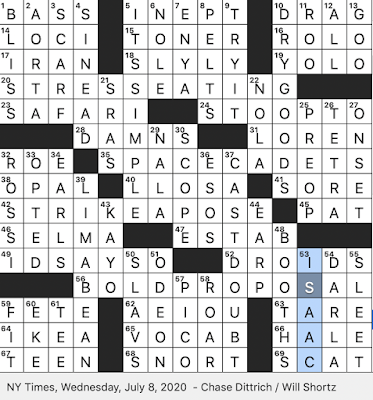 Rex Parker Does The Nyt Crossword Puzzle Devil May Care Attitude In Modern Parlance Wed 7 8 20 Shoe Company With Fish Name Tometi Activist Who Co Founded Black Lives Matter