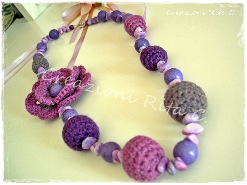Set di 4 collane chunky, collana pendente vintage multi-strato con