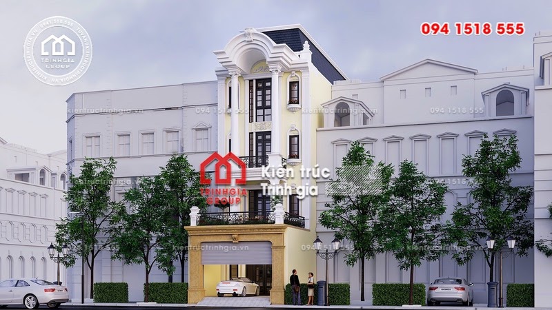 Bản vẽ thiết kế nhà phố mặt tiền 6m phong cách tân cổ điển - Mã số NP1335 - Ảnh 3